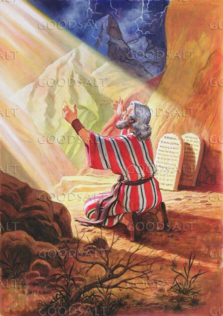 Mojžiš predkladá Zákon Izraelitom