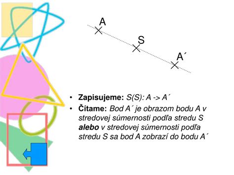 Geometrická ilustrácia stredovej súmernosti