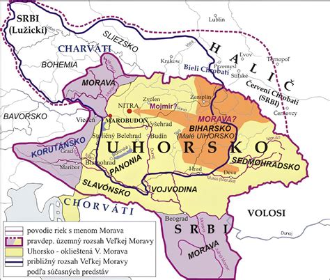 Mapa znázorňujúca územný rozsah štyroch historických ríš