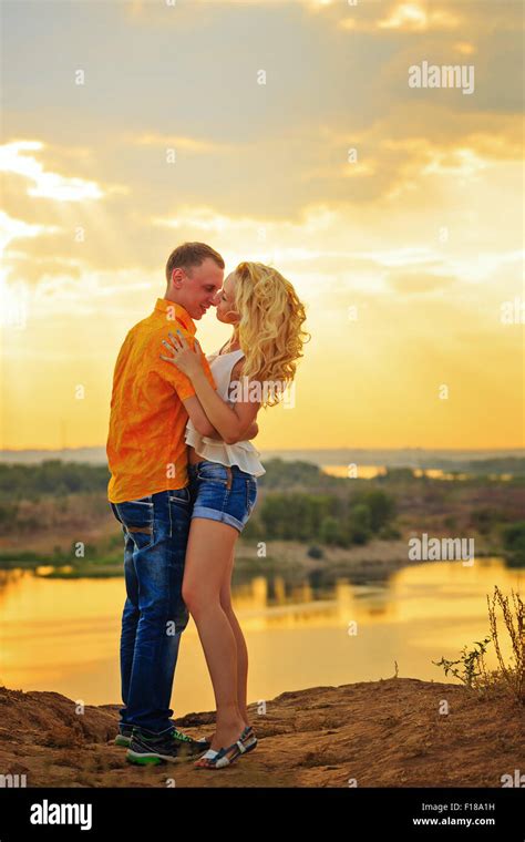 Couple in passionate embrace
