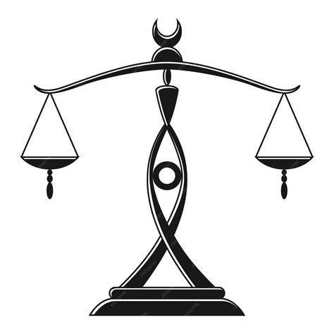 Ikona spravodlivosti ako symbol Váh