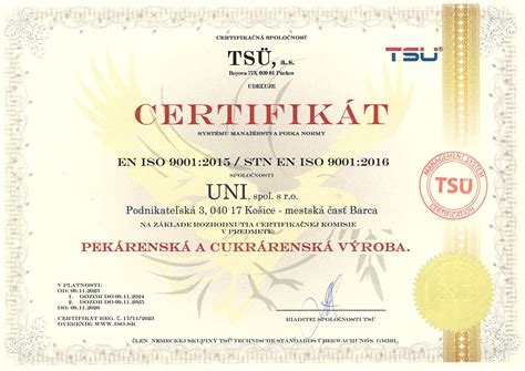 Kvalitné certifikáty a medzinárodné ocenenia