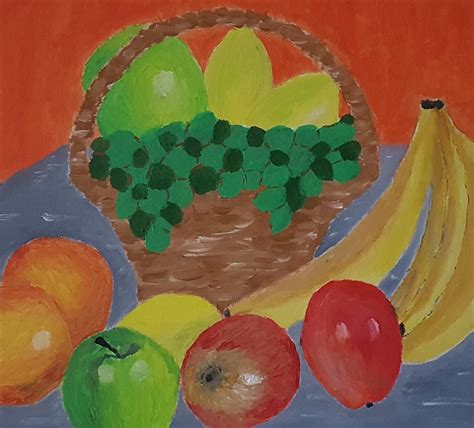 Zátišie s ovocím a osami v pozadí