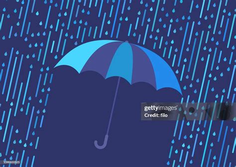 Graphic demonstrating brand visibility on an umbrella in rain