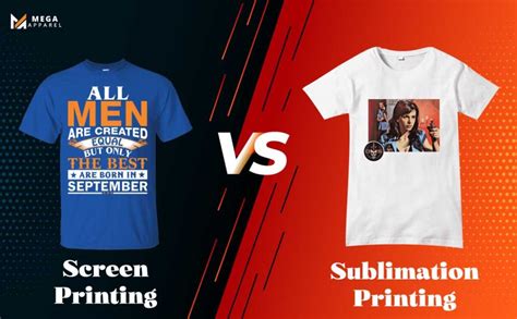 Diagram explaining screen printing vs. sublimation process