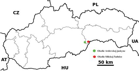 mapa Oravskej stolice a lokalít spojených s čarodejníckymi procesmi