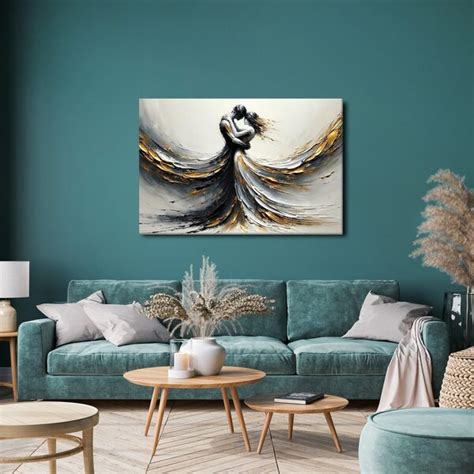 pár v dynamickom pohybe, symbolizujúci vášeň a energiu