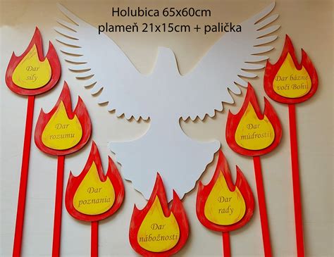 Symbol Ducha Svätého - holubica a plamene
