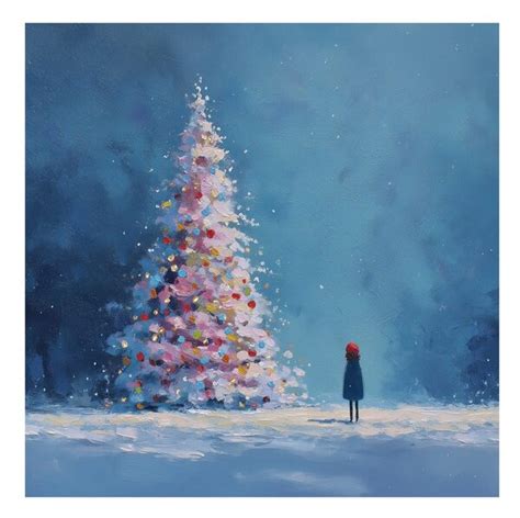 Zimná krajina s vianočným stromčekom