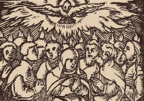 Ilustrácia Ducha Svätého ako holubice nad otvorenou Bibliou