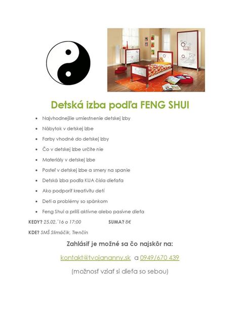 Detská izba podľa Feng Shui - rozdelenie zón