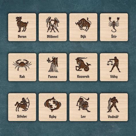 Drevené obrazy znamení zverokruhu