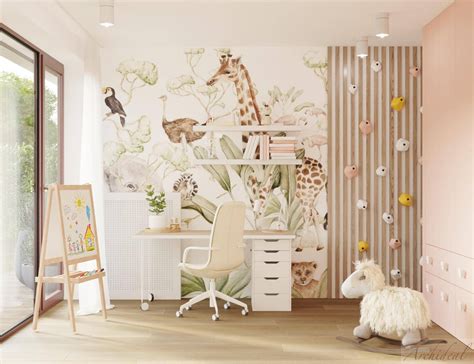 Tématický obrázok útulnej a harmonickej detskej izby s jemnými farbami