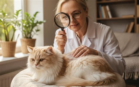 Veterinárne vyšetrenie staršej mačky