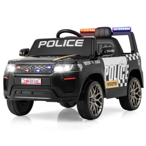 Policajné auto s aktívnymi výstražnými svetlami a sirénou