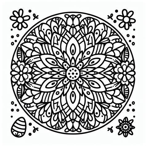 Mandala s ornamentami a kvetmi