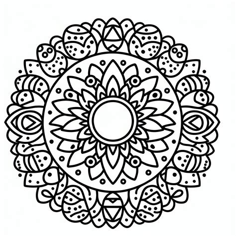 Mandala so slnkom a ornamentami
