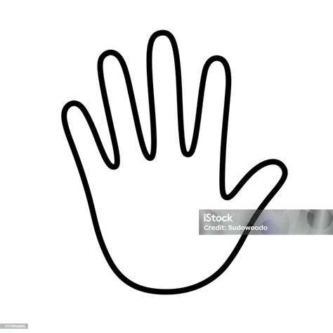 Ilustrácia dlane s vyznačenými hlavnými čiarami