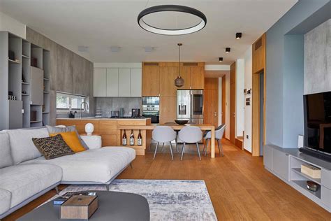 Moderný interiér s geometrickými prvkami