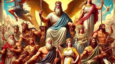 Maľba zobrazujúca bohov na Olympe