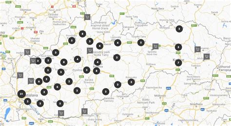 Mapa wellness centier a kúpeľov