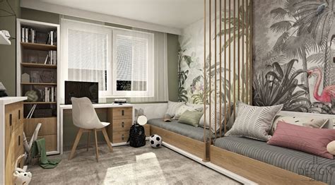 farebná detská izba s hračkami a posteľou