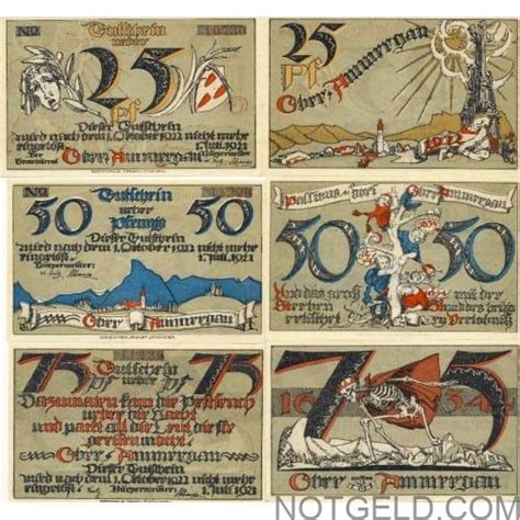 Ilustrácia nemeckých núdzových peňazí (Notgeld)