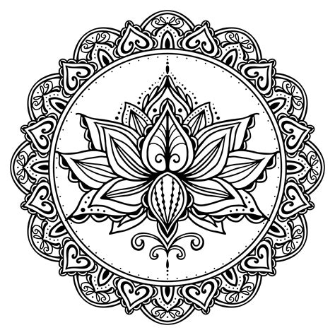 Mandala s motívom lotosového kvetu