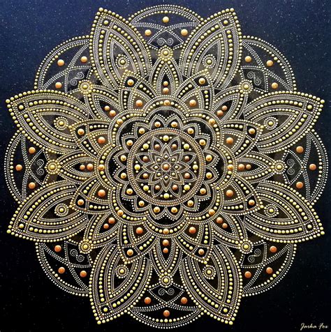 Rozkreslená mandala s vysvetlením symbolov