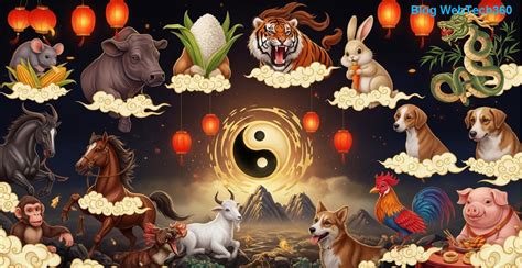 Ilustrácia dvanástich zvierat čínskeho zverokruhu